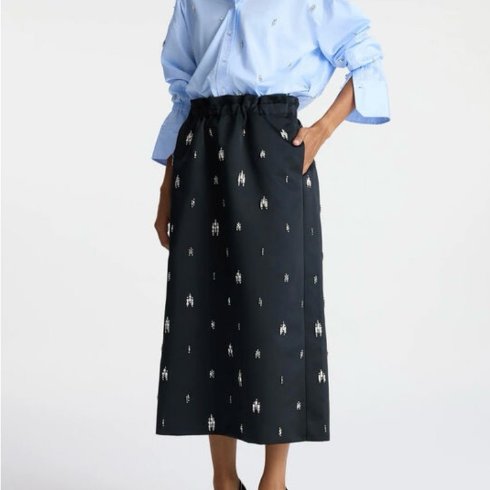 A.L.C. Alexia Embellished Midi Skirt